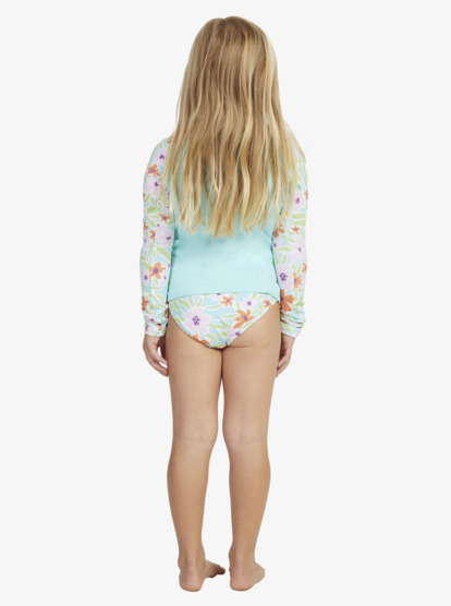 9 Girls 2-7 Hawaiian Spirit Long Sleeve UPF 50 Rash Vest Blue ERLWR03282 Roxy