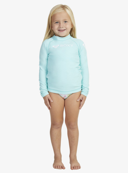 0 Girls 2-7 ROXY Heater Long Sleeve UPF 50 Rash Vest Blue ERLWR03289 Roxy