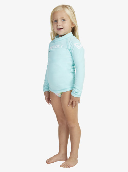2 Girls 2-7 ROXY Heater Long Sleeve UPF 50 Rash Vest Blue ERLWR03289 Roxy