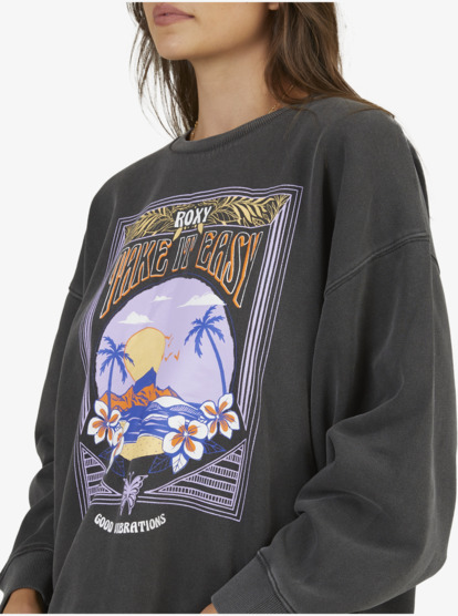 3 Into The Night Sweatshirt Black URJFT03164 Roxy