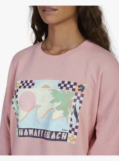3 Womens La Vida Sweatshirt Pink URJFT03169 Roxy