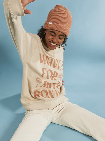 3 Womens To The East Sweatshirt Beige URJFT03185 Roxy