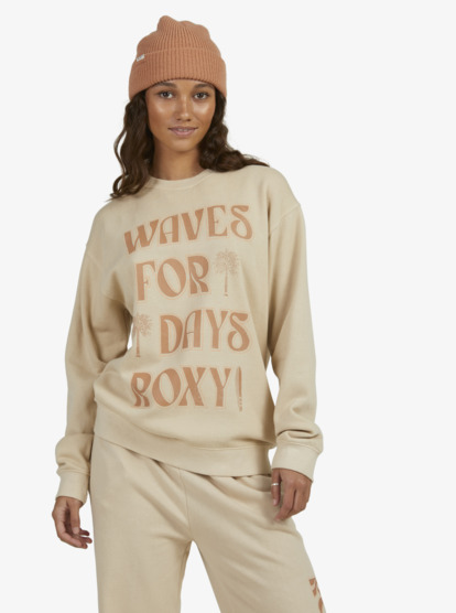 7 Womens To The East Sweatshirt Beige URJFT03185 Roxy