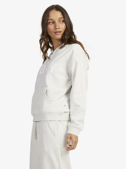 3 Womens Endless Days Zip-Up Hoodie Grey URJFT03191 Roxy