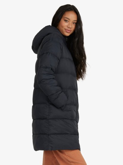 black padded hooded jacket womens