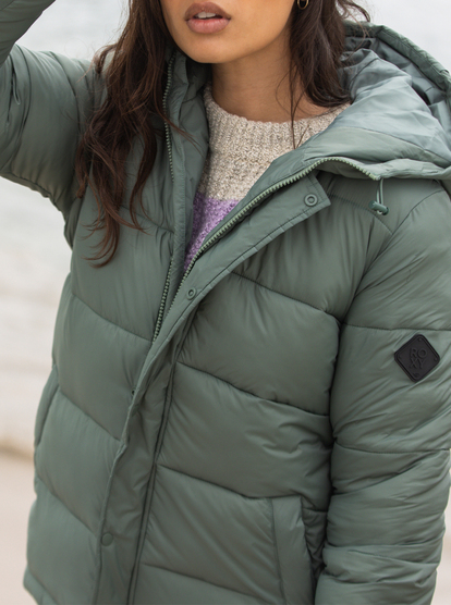 womens hooded puffer