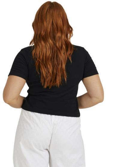 2 Womens Baseline Cropped T-Shirt Black URJKT03153 Roxy