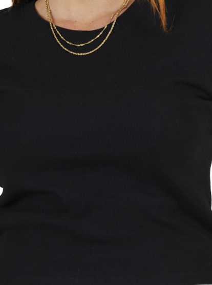 4 Womens Baseline Cropped T-Shirt Black URJKT03153 Roxy