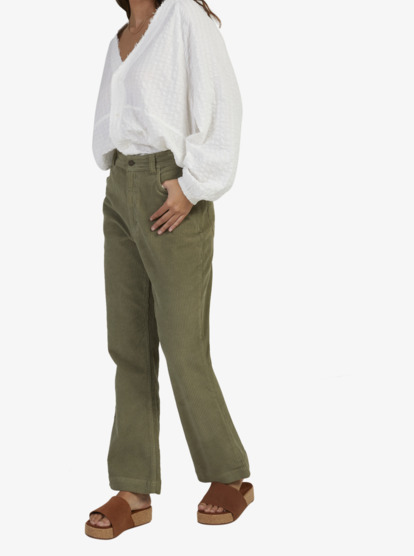 12 Womens Jarvis Corduroy Trousers Beige URJNP03046 Roxy