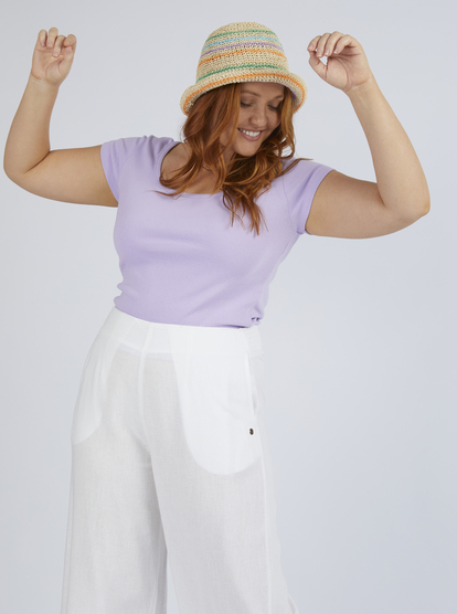 11 Womens Santorini Linen Trousers White URJNP03048 Roxy