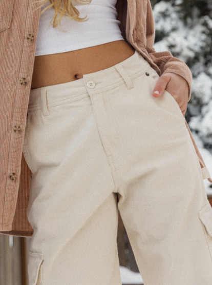 3 Womens Lefty Cargo Trousers Yellow URJNP03053 Roxy