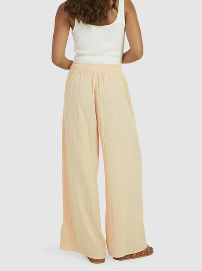 10 Womens Shimae Cropped Palazzo Trousers Pink URJNP03063 Roxy