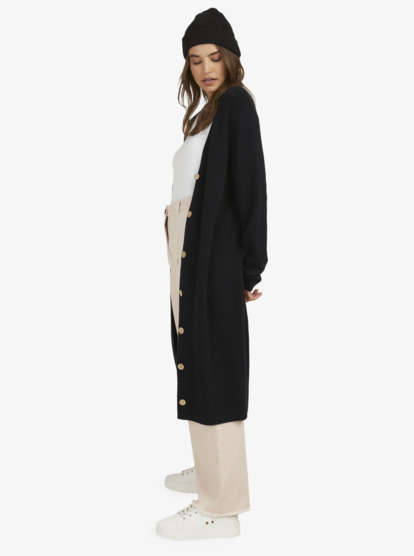 5 Womens Infinite Vacation Midi Length Cardigan Black URJSW03022 Roxy