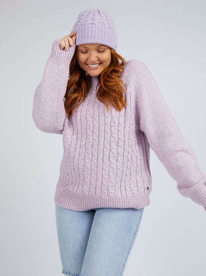 8 Womens Crossroads Cable Crew Neck Sweater  URJSW03024 Roxy
