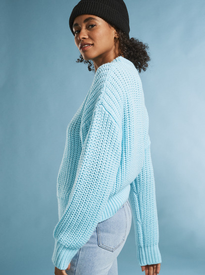 3 Womens Coming Home Jumper Blue URJSW03028 Roxy