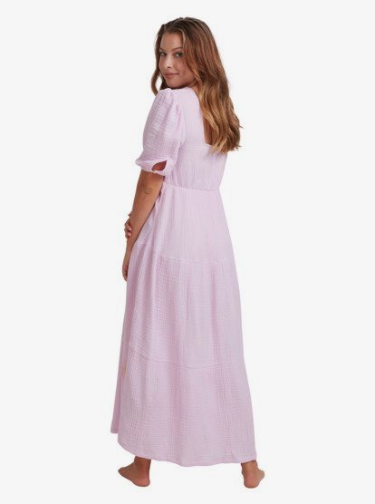 casual pink midi dress