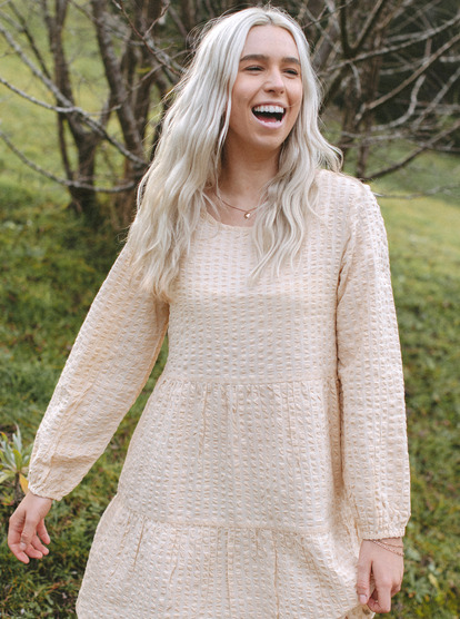 0 Womens Trapeze Breeze Mini Dress Beige URJWD03150 Roxy