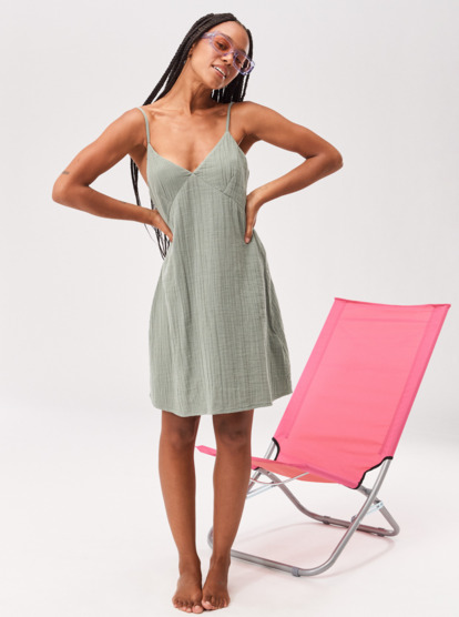 4 Womens Santorini Mini Slip Dress Green URJWD03167 Roxy