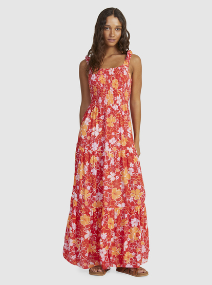8 Womens Rosie Waves Maxi Dress Red URJWD03168 Roxy