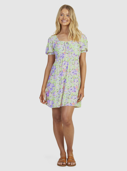1 Womens Frill Bloom Short Sleeve Dress Purple URJWD03169 Roxy