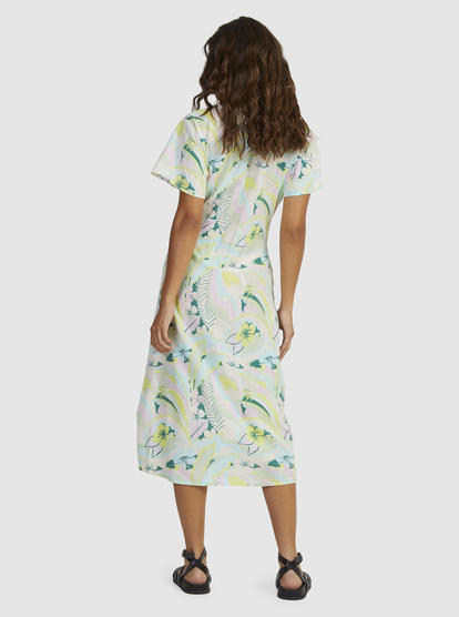 9 Womens Indigo Sand Wrap Midi Dress Green URJWD03170 Roxy