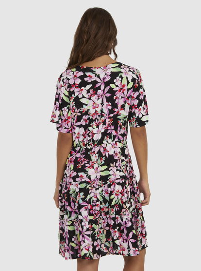 2 Womens Summer Of Sun Mini Dress Black URJWD03176 Roxy