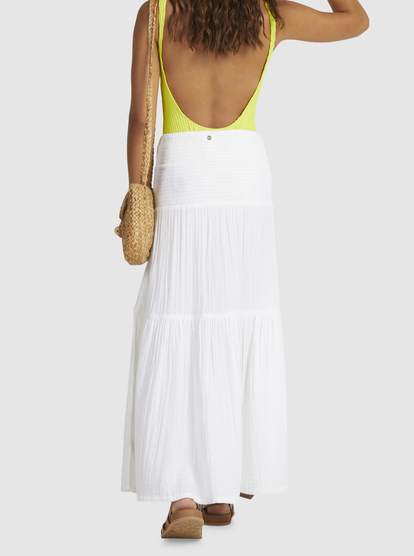 11 Womens Remember The Time Maxi Skirt White URJWK03039 Roxy