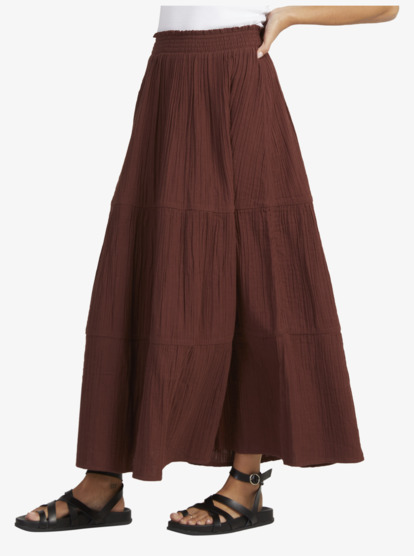 5 Womens Roxy Days Midi Skirt Red URJWK03042 Roxy