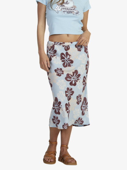 4 Womens Aloha Sessions Midi Skirt Blue URJWK03043 Roxy