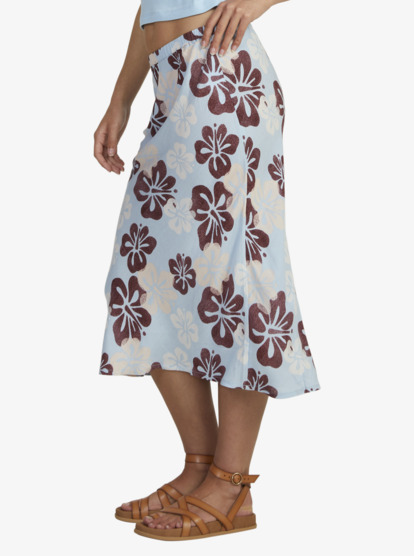 8 Womens Aloha Sessions Midi Skirt Blue URJWK03043 Roxy