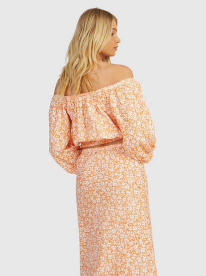 12 Womens Seminyak Sessions Long Sleeve Top Orange URJWT03105 Roxy