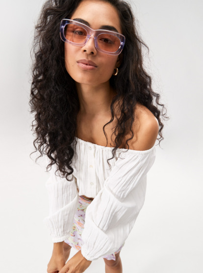 4 Womens Summer Sessions Long Sleeve Crop Top White URJWT03114 Roxy