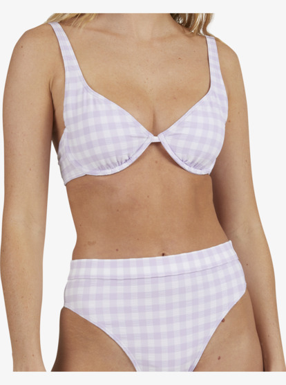 6 Heart The Check Moderate Coverage Bikini Bottoms Purple URJX403055 Roxy