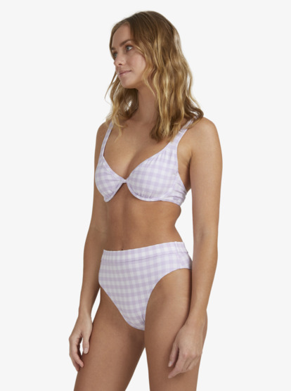5 Heart The Check Moderate Coverage Bikini Bottoms Purple URJX403055 Roxy