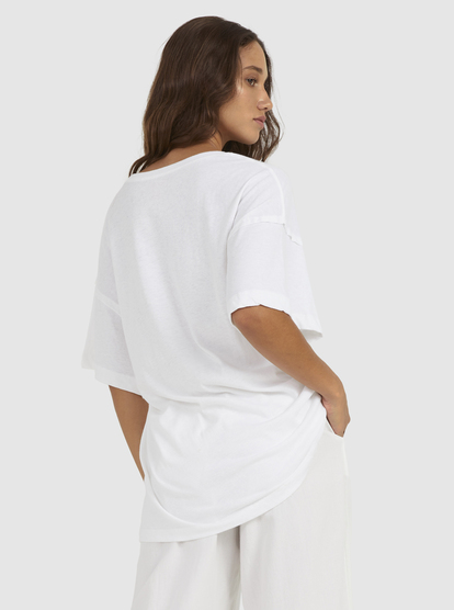 2 Sweet Janis Boyfriend T-Shirt White URJZT03683 Roxy