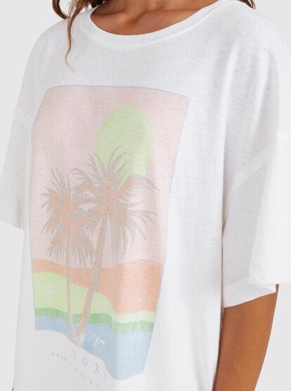 4 Sweet Janis Boyfriend T-Shirt White URJZT03683 Roxy
