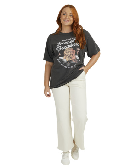 2 Rozalia 2022 - T-shirt oversize pour Femme Noir URJZT03715 Roxy