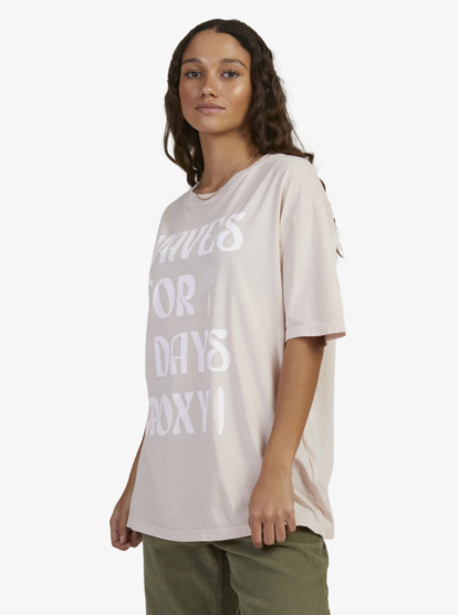 8 Womens Barracuda Oversized T-Shirt Pink URJZT03719 Roxy