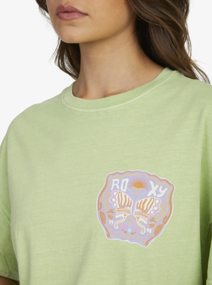 14 Womens Sweet Janis Oversized T-Shirt Green URJZT03737 Roxy