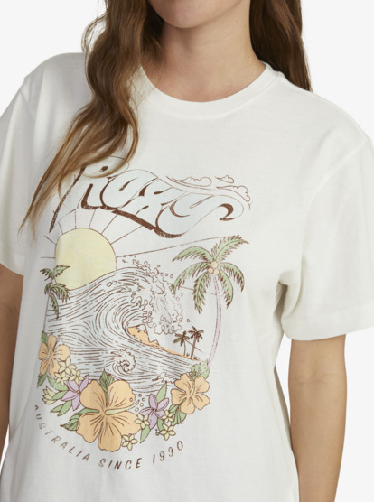 4 Womens Westcoast Destination Oversized T-Shirt White URJZT03808 Roxy