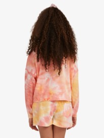 roxy, Girl's 4-16 Sunshine Spirit Knit Top, PEACH BUD SPIRAL TIE DYE (meg7) Sunshine Spirit - Sweatshirt for Girls ARGKT03071