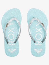 2 Girl's Viva Sparkle Sandals Green ARGL100263 Roxy