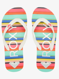 2 Girl's 4-16 Tahiti Flip-Flops White ARGL100279 Roxy