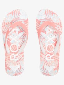 3 Girl's 4-16 Tahiti Flip-Flops White ARGL100279 Roxy
