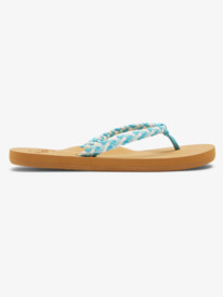 1 Girl's 4-16 Costas Flip-Flops Blue ARGL100280 Roxy
