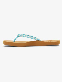 2 Girl's 4-16 Costas Flip-Flops Blue ARGL100280 Roxy