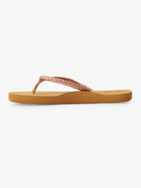 3 Girl's 4-16 Costas Flip-Flops Orange ARGL100280 Roxy