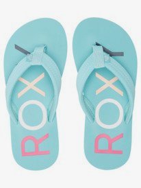 2 Girl's 4-16 Vista Flip-Flops Blue ARGL100281 Roxy