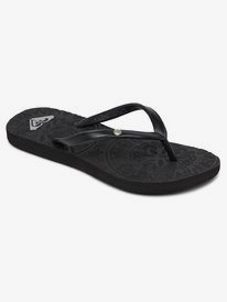 0 Girl's 4-16 Antilles Flip-Flops Black ARGL100282 Roxy