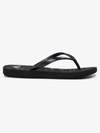 3 Girl's 4-16 Antilles Flip-Flops Black ARGL100282 Roxy